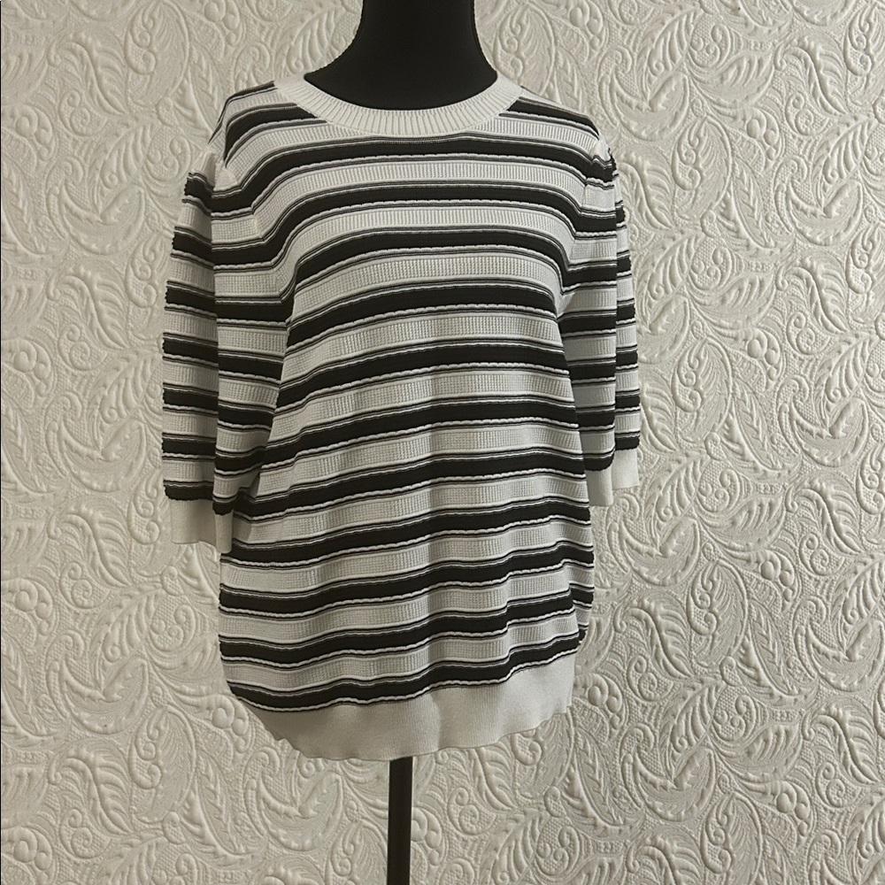 Black and White Striped Sweater
